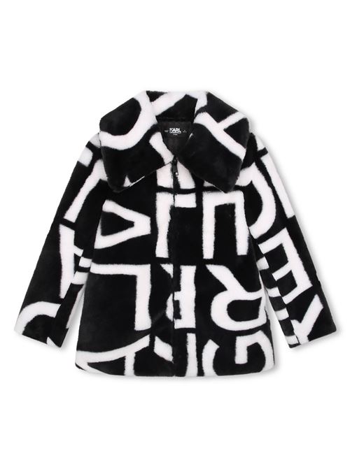 Pelliccia con logo KARL LAGERFELD | Z16168NERO BIANCO